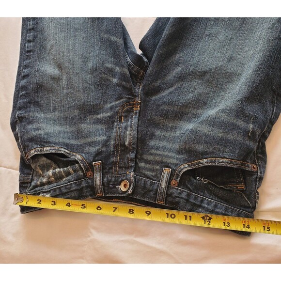 X2 Denim Laboratory Jeans Womens Size 6 Short Flare With Distressed Denim Look - Picture 7 of 11